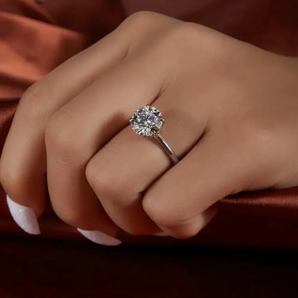 S925 Sterling Silver 2CT CZ Solitaire Ring - Size 6 - NWT